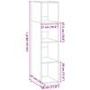 vidaXL Highboard Grey Sonoma 30x41x124 cm Engineered Wood