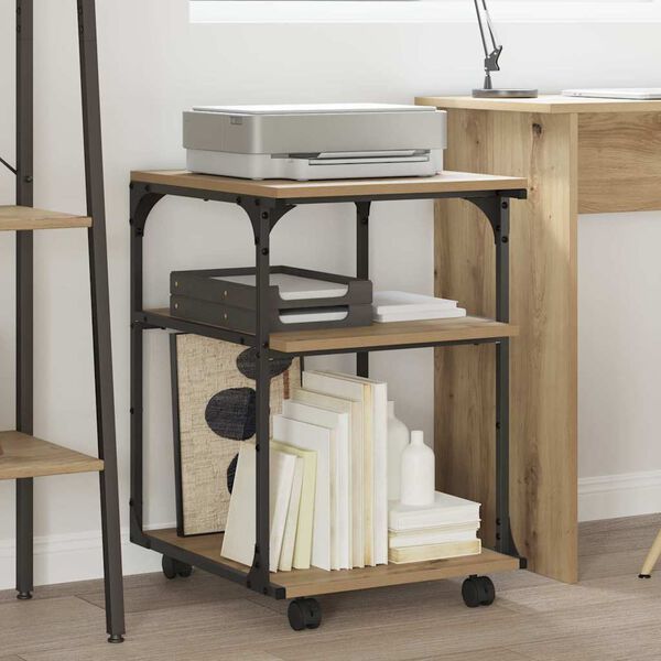 vidaXL Printer Stand Artisan Oak 43 x 48 x 64 cm Engineered Wood