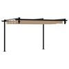 vidaXL Wall Mounted Gazebo Taupe Steel