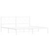 vidaXL Metal Bed Frame without Mattress with Headboard White 193x203cm