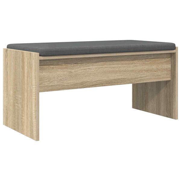 vidaXL Hall Bench with Cushion Sonoma Oak 83 x 38 x 40 cm
