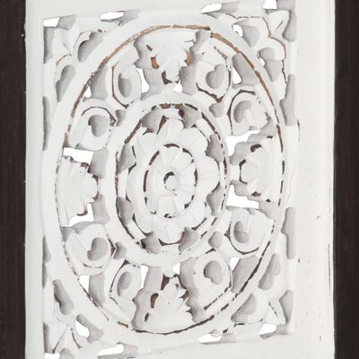 vidaXL Hand-Carved Wall Panel MDF 40x40x1.5 cm Brown and White