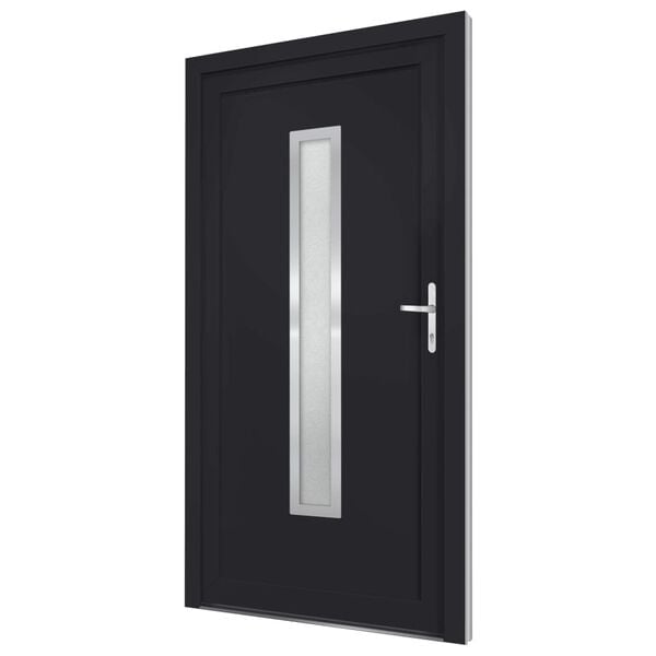 vidaXL Front Door Anthracite 108x208 cm PVC