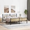 vidaXL Metal Bed Frame without Mattress Sonoma Oak 180x200 cm Super King