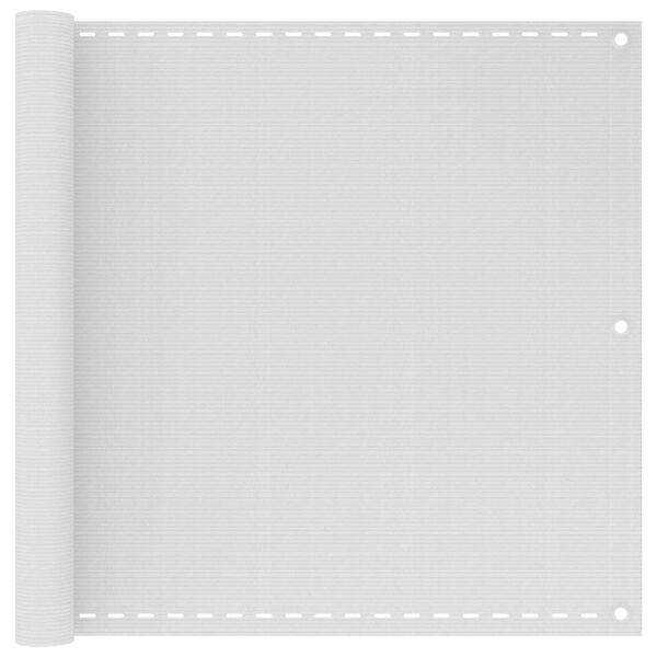 vidaXL Balcony Screen White 90x500 cm HDPE