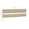 vidaXL Wall Shelf 4 pcs White and Sonoma Oak 60x11.5x18 cm Engineered Wood