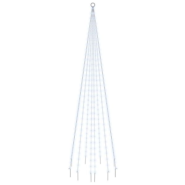vidaXL Christmas Tree on Flagpole Cold white 310 LEDs 300 cm