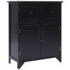 vidaXL Side Cabinet Black 60x30x75 cm Paulownia Wood