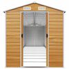 vidaXL Garden Shed Light Brown 191x895x198 cm Galvanised Steel