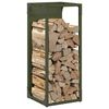 vidaXL Firewood Rack Olive Green 25x25x60 cm Cold-rolled steel