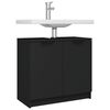 vidaXL Bathroom Cabinet Black 64.5x33.5x59 cm Engineered Wood