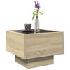 vidaXL Side Table with LED Sonoma Oak 40x40x30 cm Engineered Wood
