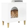 vidaXL Cat House White 51 x 30 x 52 cm Engineered Wood