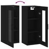 vidaXL Wall Mounted Cabinet Black 34.5x34x90 cm