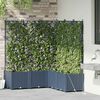 vidaXL Garden Planter Grey 40 x 40 x 143 cm Steel
