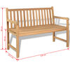 vidaXL Garden Bench 120 cm Teak