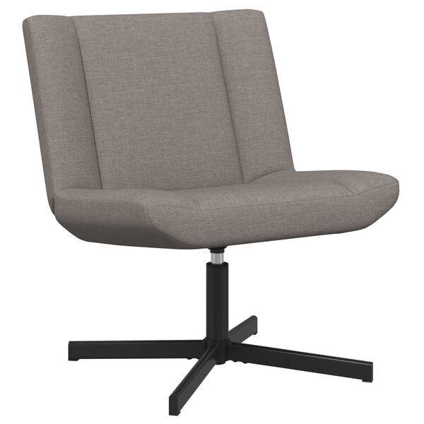 vidaXL Swivel Chair Taupe 63 x 75 x 76 cm Fabric