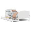 vidaXL Bed Frame without Mattress White 75x190 cm Small Single Solid Wood Pine