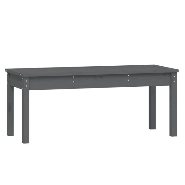 vidaXL Garden Bench Grey 109x44x45 cm Solid Wood Pine