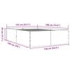 vidaXL Bed Frame without Mattress White 135x190 cm Double