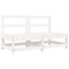 vidaXL 6 Piece Garden Lounge Set White Solid Wood Pine