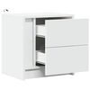 vidaXL Bedside Cabinet with LED Lights White Engineered Wood