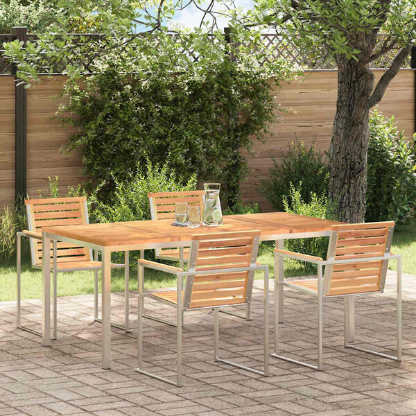 vidaXL DiningTable Brown 180 x 90 x 75 cm Solid Teak Wood