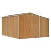 vidaXL Garden Shed Light Brown 277x365.5x179 cm Galvanised Steel