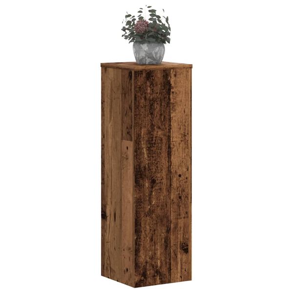 vidaXL Plant Stand 2pcs Old Wood 25x25x80 cm Engineered Wood
