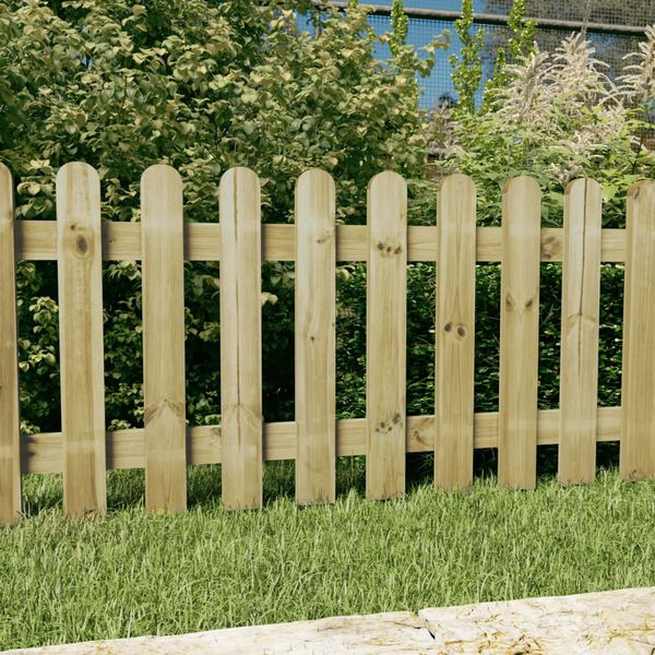 vidaXL Picket Fence 180x80 cm Impregnated Solid Wood Pine