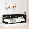 vidaXL Storage Headboard with Shelf Black Oak 100 cm Engineered Wood