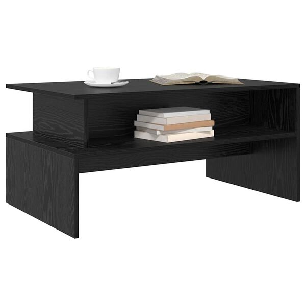 vidaXL Coffee Table Black Oak 90 x 55 x 42.5 cm Engineered Wood