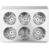 vidaXL Cutlery Holder 6 Grids Square Stainless Steel