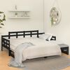 vidaXL Pull-out Day Bed without Mattress Black 2x(90x200) cm