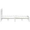vidaXL Bed Frame without Mattress White King Size Solid Wood