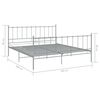 vidaXL Bed Frame without Mattress Grey Metal 200x200 cm