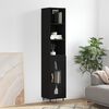 vidaXL Highboard Black 34.5x34x180 cm Engineered Wood