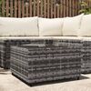 vidaXL Square Garden Coffee Table Grey 50x50x30 cm Poly Rattan