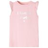 vidaXL Kids'T-shirt with Ruffle Sleeves Light Pink 116