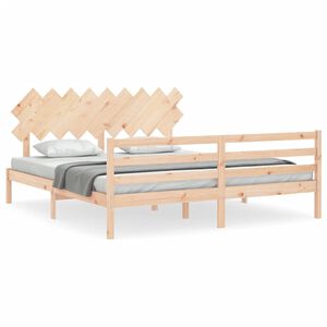 vidaXL Bed Frame without Mattress Super King Size Solid Wood