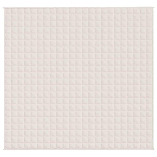 vidaXL Weighted Blanket Light Cream 220x235 cm King 11 kg Fabric