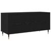 vidaXL Record Cabinet Black Oak 100 x 38 x 48 cm Engineered Wood