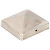 vidaXL Pyramid Fence Post Caps 6 pcs Stainless Steel 91x91 mm