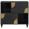 vidaXL Sideboard with Shelf Black 80 x 33 x 75 cm Solid Mango Wood
