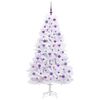 vidaXL Artificial Hinged Christmas Tree White 180 cm PVC and Steel