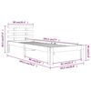 vidaXL Bed Frame without Mattress 90x190cm Single