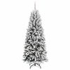 vidaXL Artificial Christmas Tree with 300 LEDs with Stand White 210 cm
