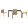 vidaXL Garden Dining Set 5 pcs Beige Poly Rattan
