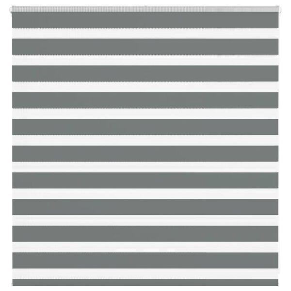 vidaXL Zebra Blind Dark Grey 145x100 cm Fabric Width 140.9 cm Polyester