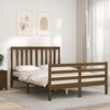 vidaXL Bed Frame without Mattress Honey Brown 140x190 cm Solid Wood